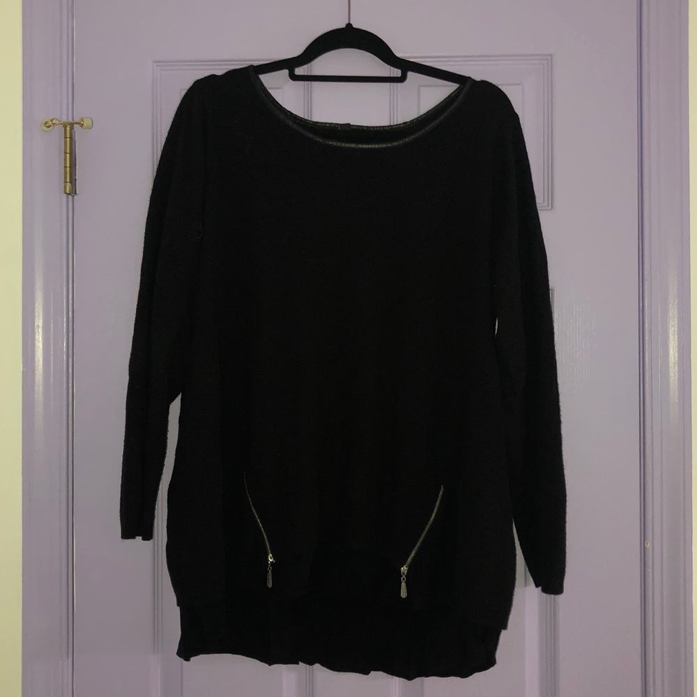 Torrid Black sweater with zipper detail {SIZE: 1}